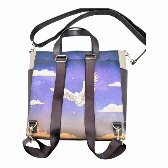 Harry Potter Hogwarts  Convertible Backpack & Tote Crossbody Bag Loungefly - Picture 7 of 16